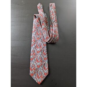 Vintage Bert Pulitzer Collectors Edition Tie Necktie Red Paisley Abstract USA